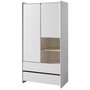 Voir la diapositive 1 : Paris Prix Armoire 2 Portes & 2 Tiroirs  Kiddy  90cm Blanc