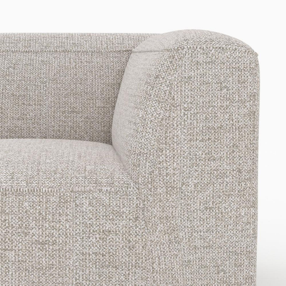 Rendez vous déco Angle interchangeable pour canapé modulable en tissu beige-Hestia