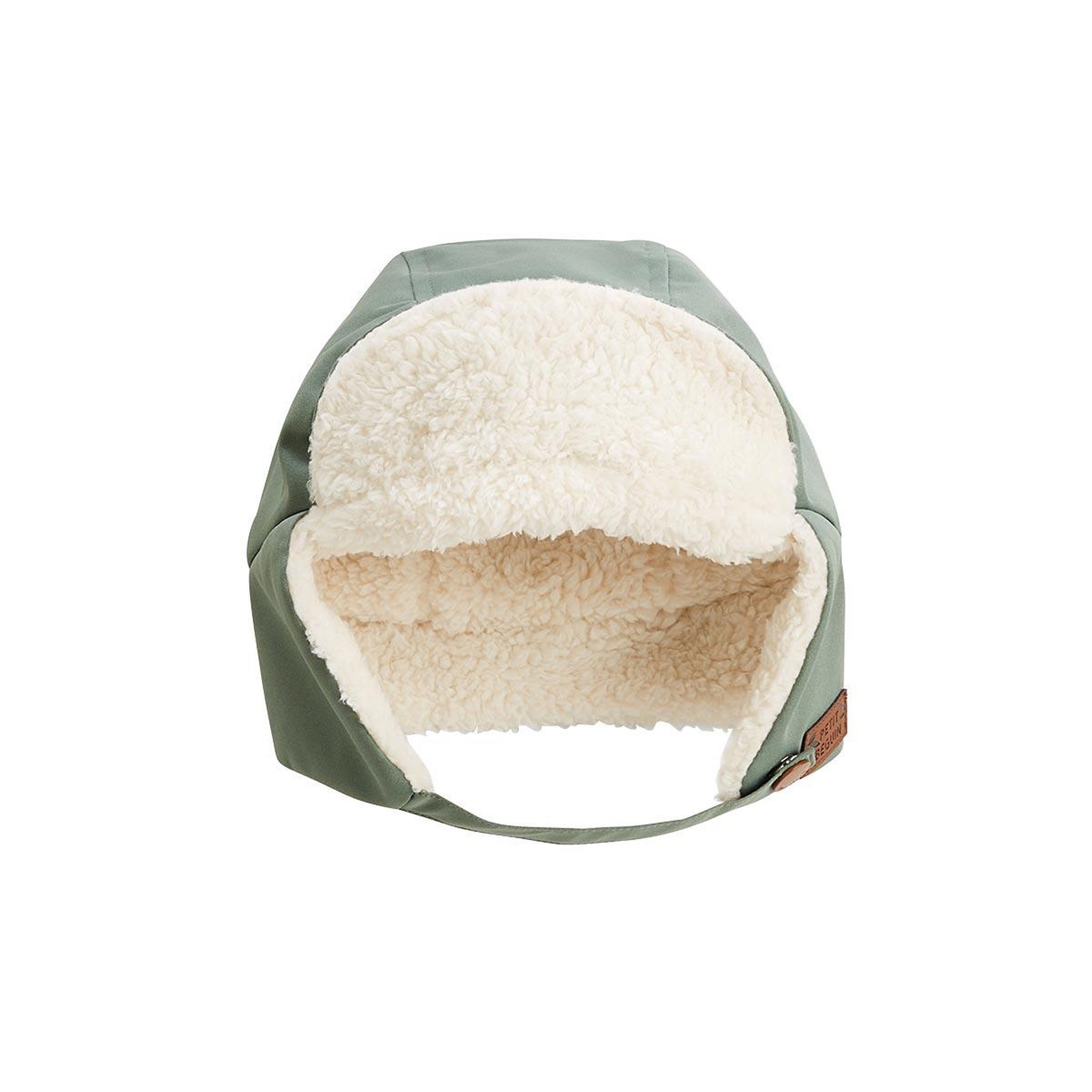 Petit Béguin Chapka bébé Anouk. Coloris disponibles : Vert