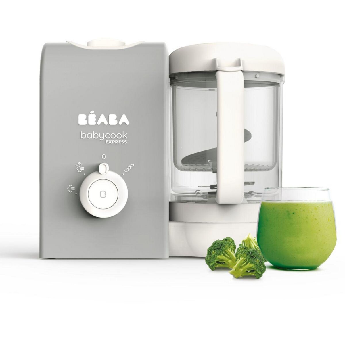 BEABA Mixeur Cuiseur Bébé Babycook Express -Gris Velours