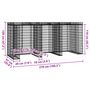 Voir la diapositive 6 : VIDAXL Mur de gabion pour poubelle 270x91x120 cm fer galvanise
