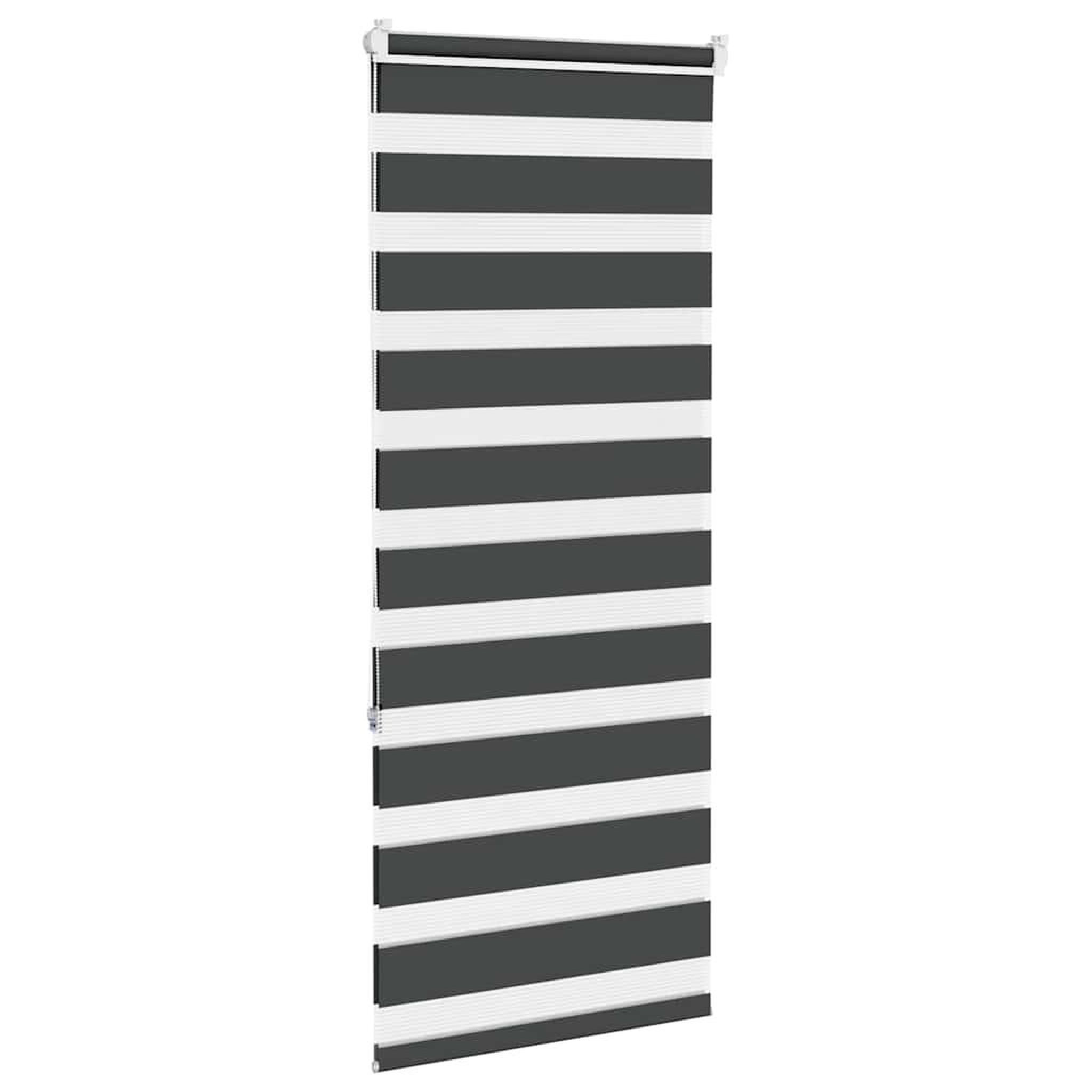 Voir la diapositive 4 : VIDAXL Store zebre noir 55x150 cm largeur du tissu 50,9 cm polyester