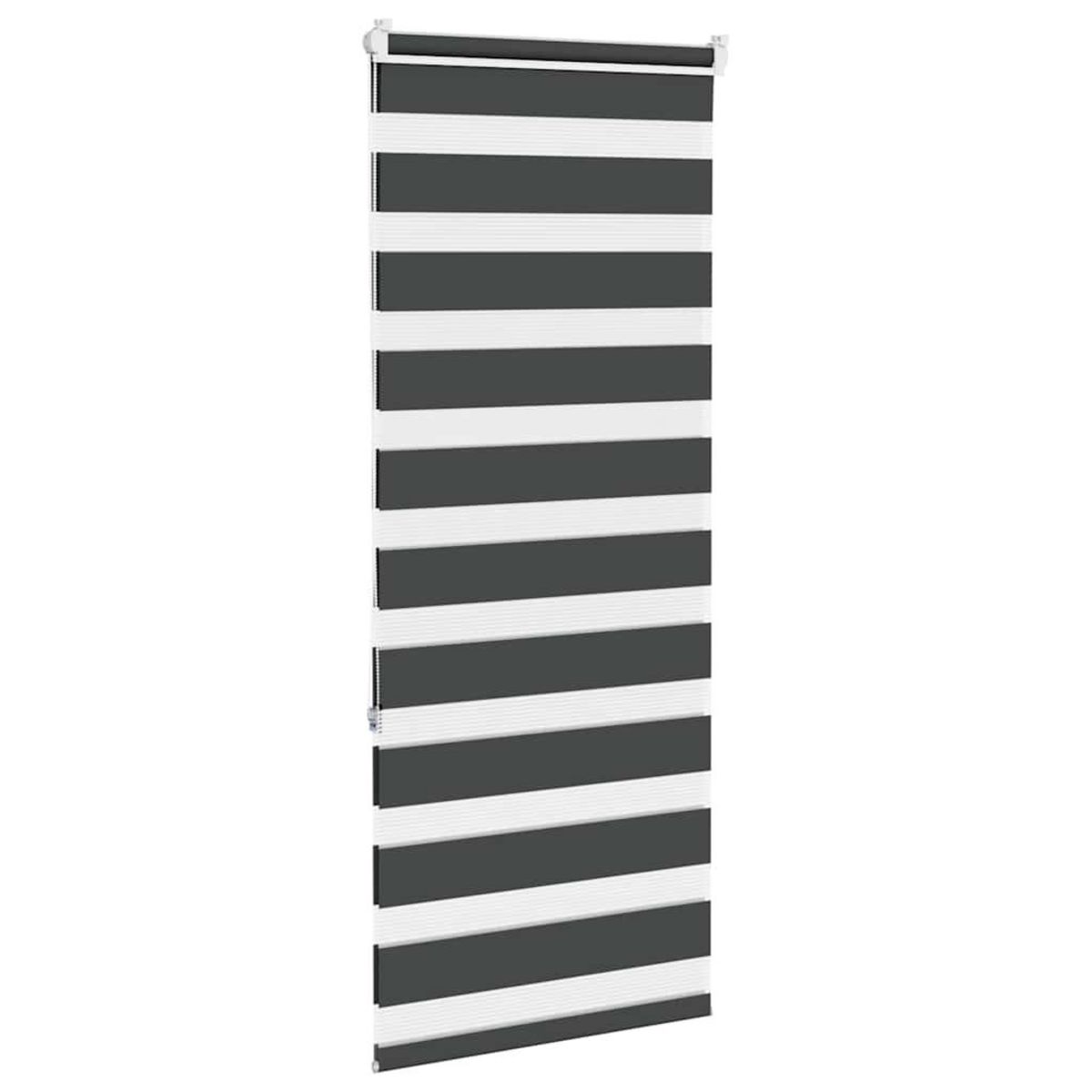 VIDAXL Store zebre noir 55x150 cm largeur du tissu 50,9 cm polyester