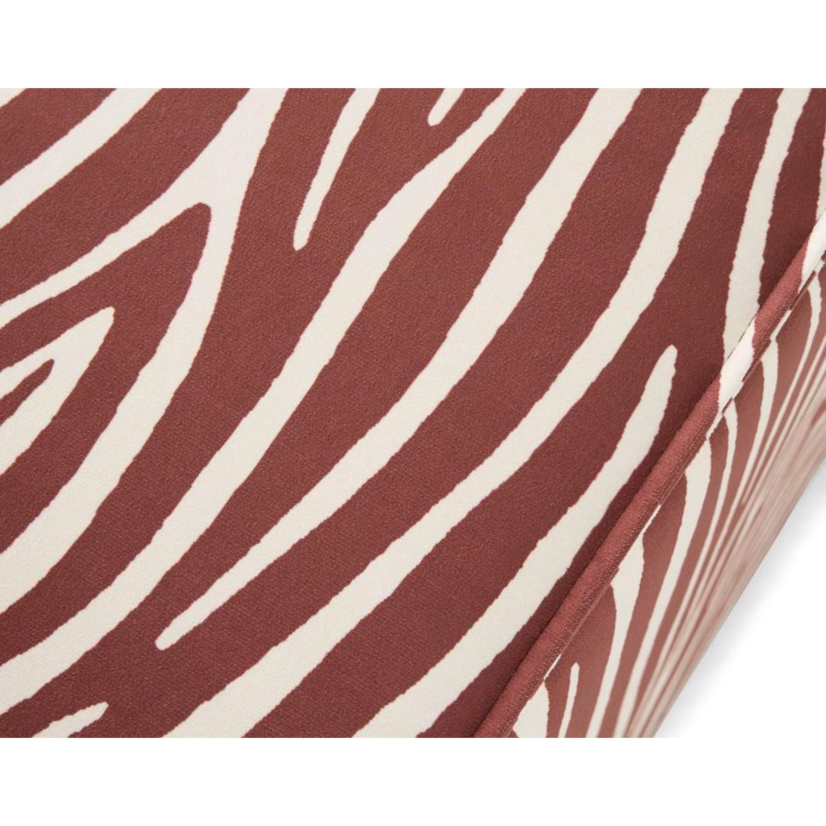 LISA DESIGN Arty - module d'assise sans accoudoirs zèbre en velours