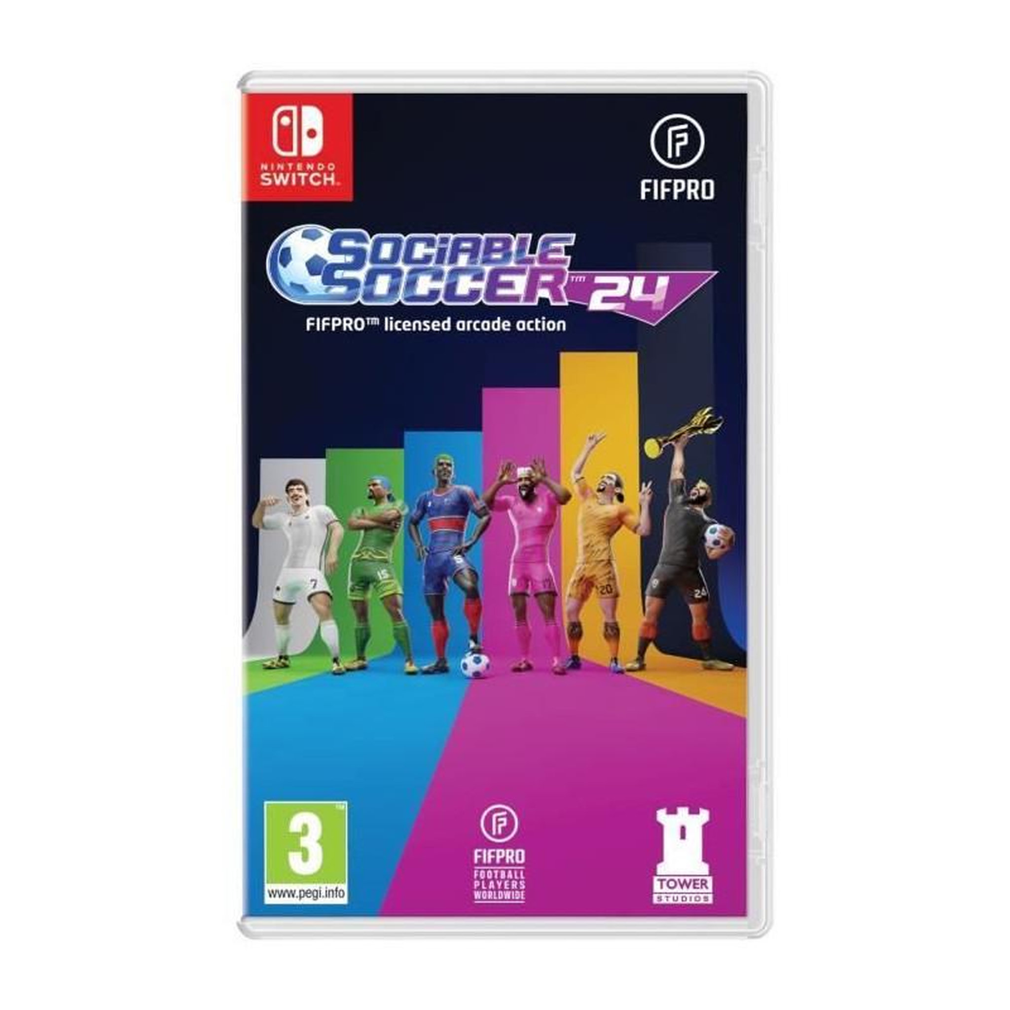 Voir la diapositive 1 : Just for games Sociable Soccer 24 - Jeu Nintendo Switch