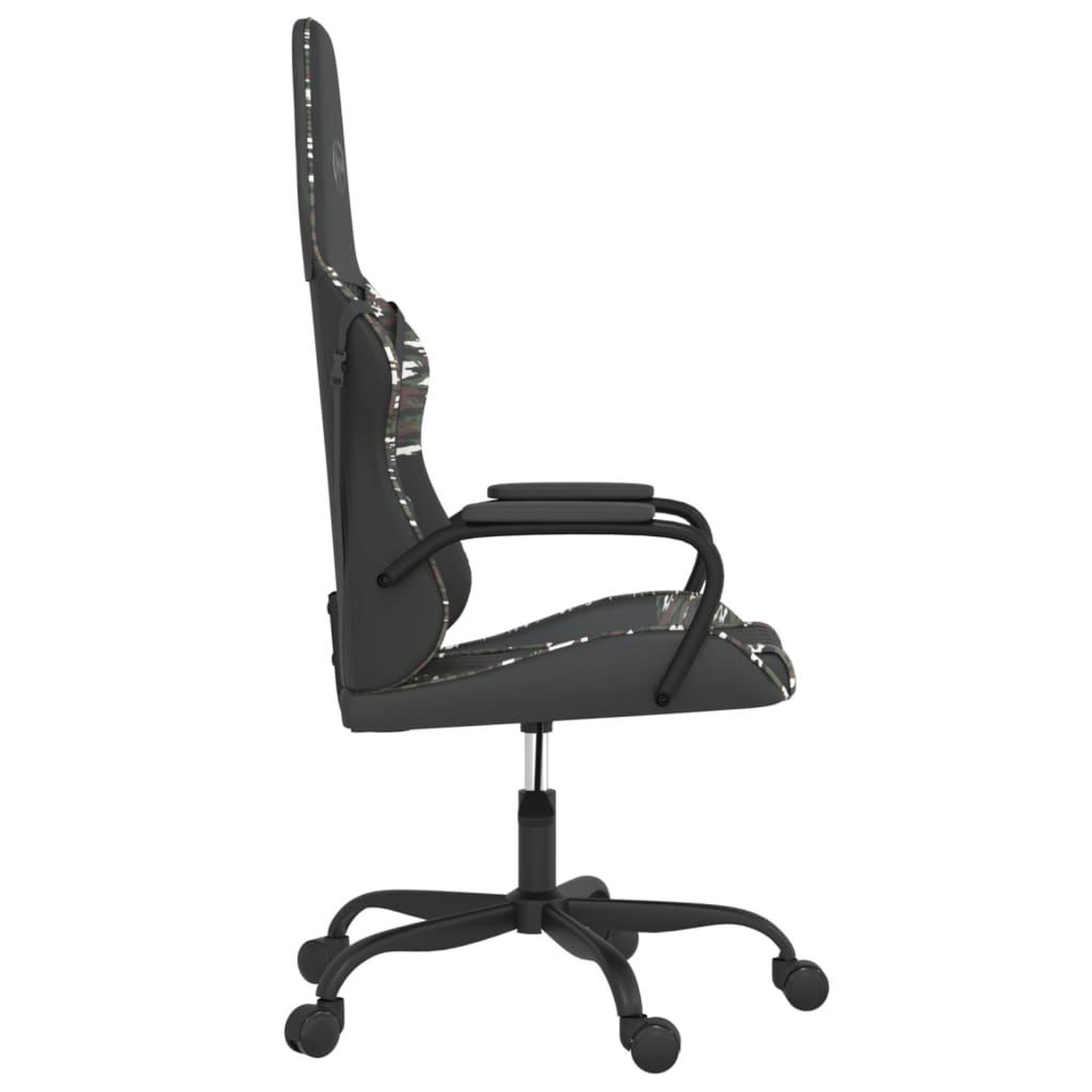 Voir la diapositive 4 : VIDAXL Chaise de jeu Noir et camouflage Similicuir