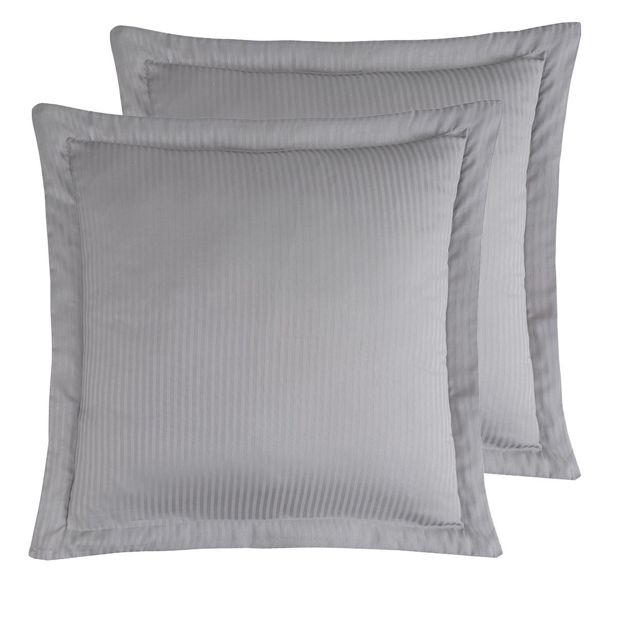 Voir la diapositive 1 : Sensei Maison Lot de 2 taies d'oreiller rayées en satin de coton 120 fils VERSALUXE