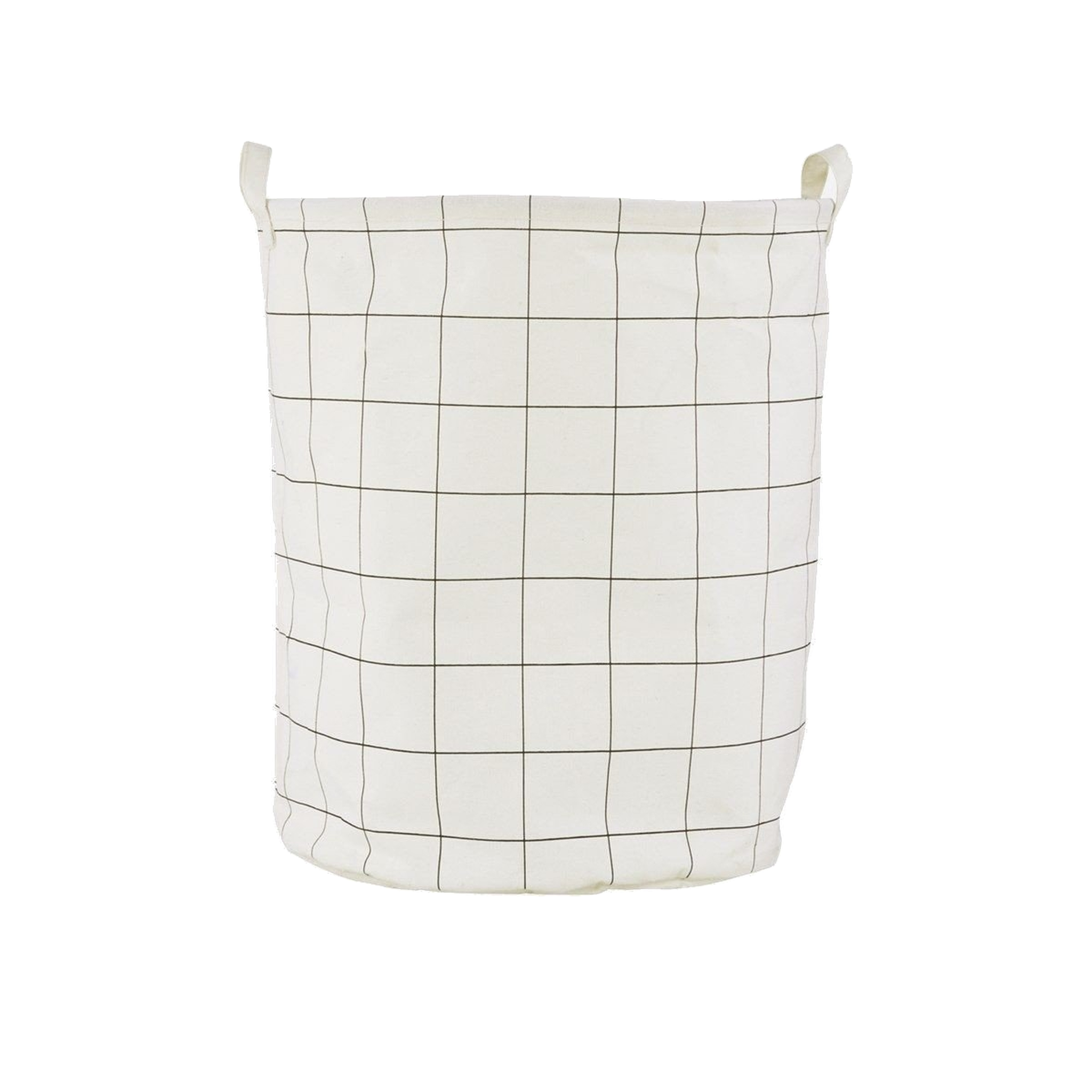 HOUSE DOCTOR Panier à linge House Doctor squares blanche/noire