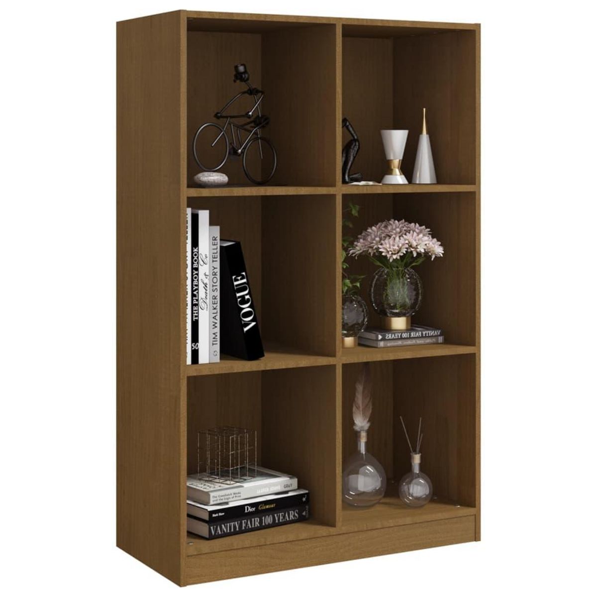 VIDAXL Bibliotheque Marron miel 70x33x110 cm Bois de pin massif
