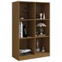 Voir la diapositive 4 : VIDAXL Bibliotheque Marron miel 70x33x110 cm Bois de pin massif
