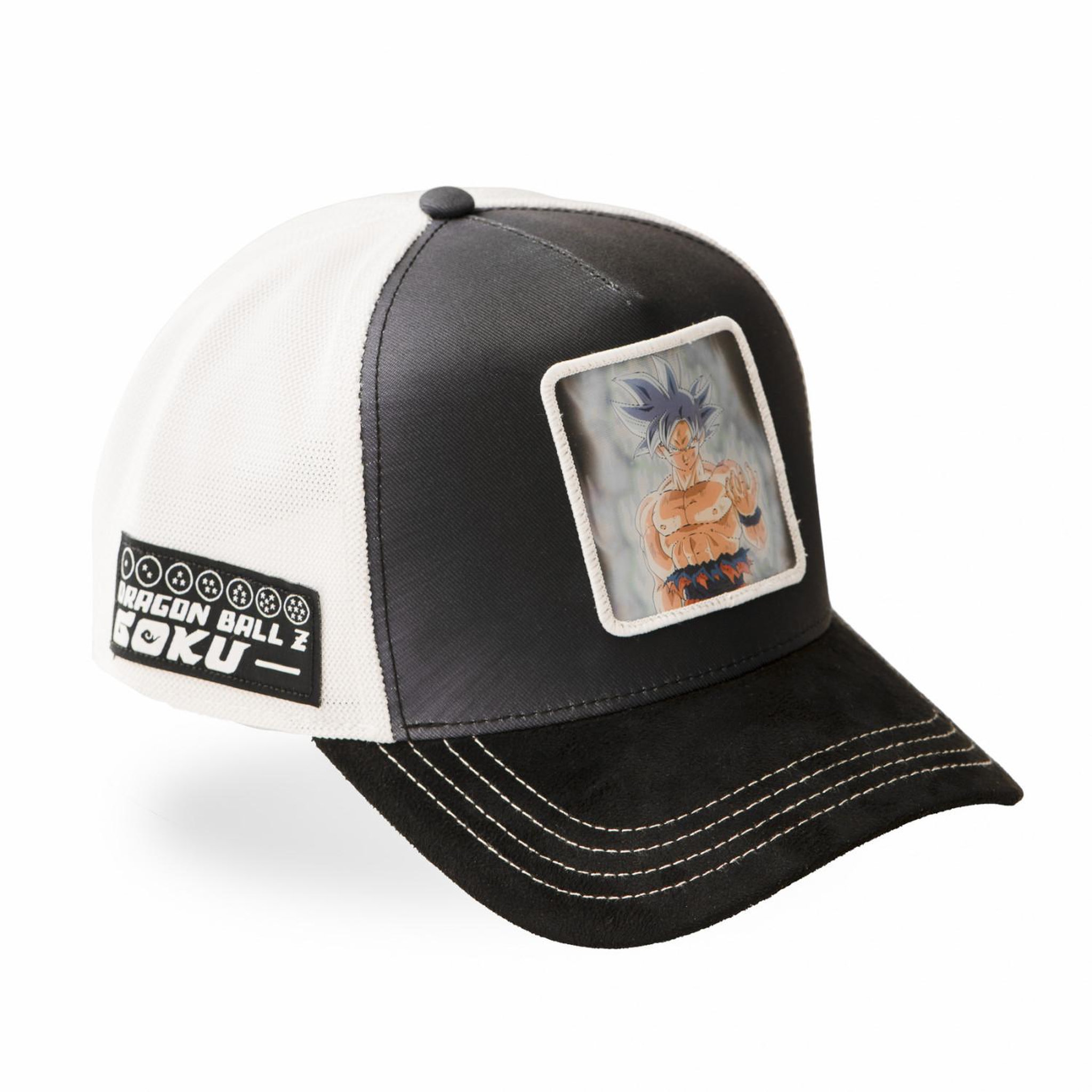 Voir la diapositive 3 : CAPSLAB Casquette trucker premium avec filet et patch 3d dragon ball z ultim