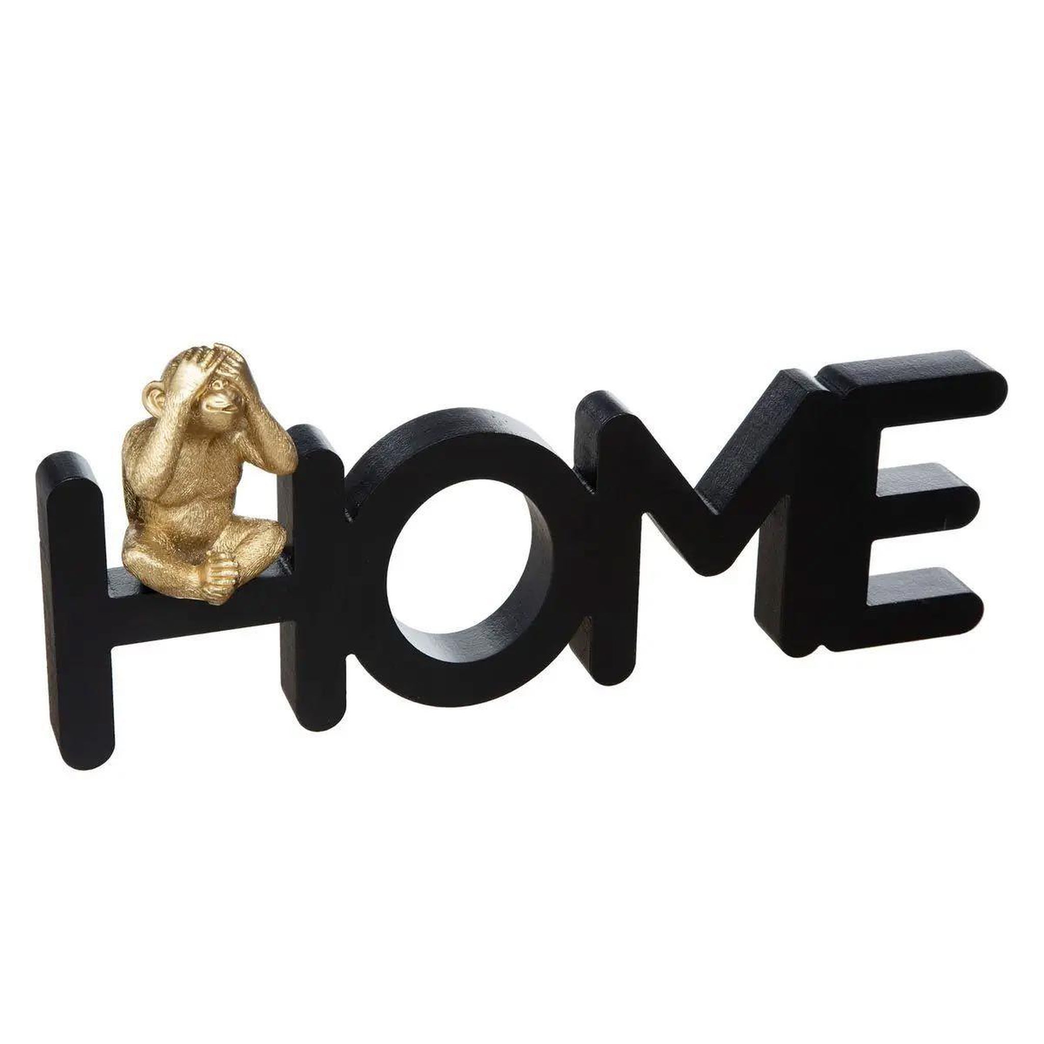 ATMOSPHERA Mot à poser déco  home singe  37cm noir & or