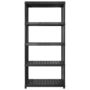 Voir la diapositive 3 : VIDAXL Etagere de rangement a 5 niveaux Noir 255x40x185 cm Plastique