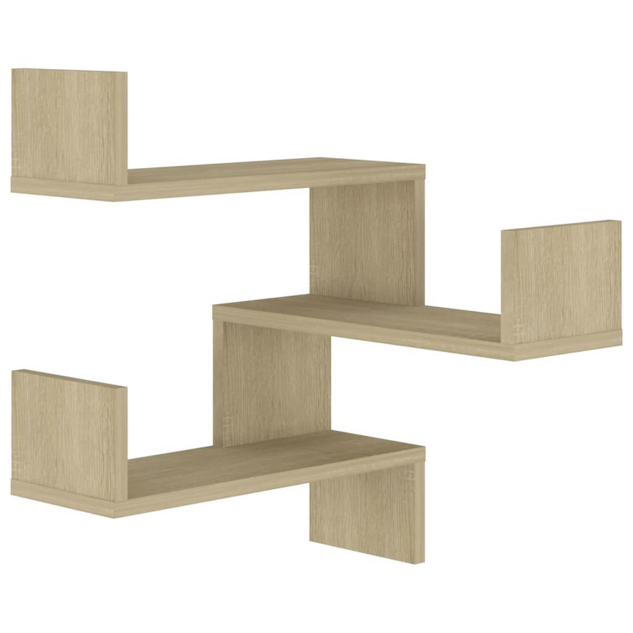 Voir la diapositive 2 : VIDAXL Etagere d'angle murale Chene Sonoma 40x40x50 cm bois ingenierie