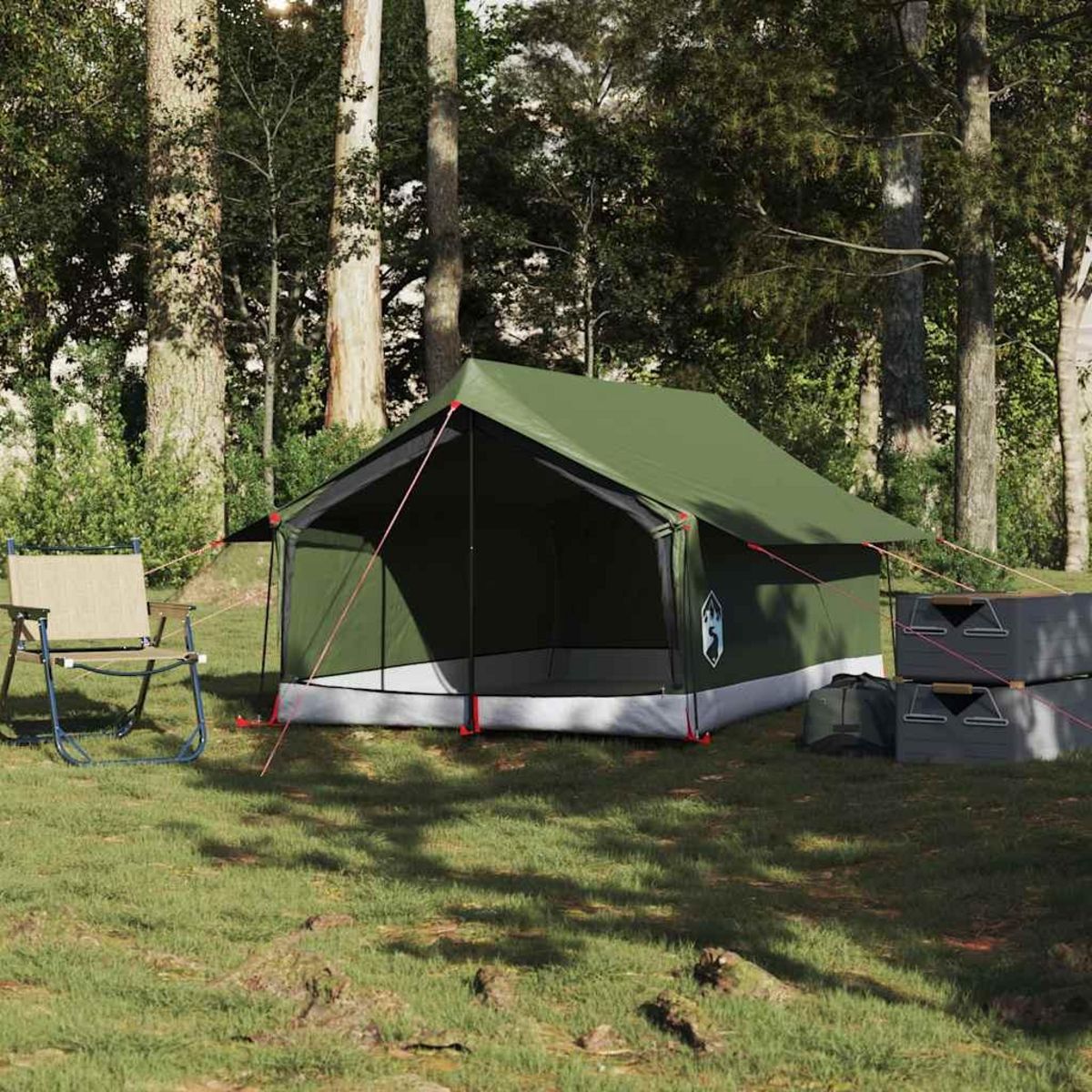 VIDAXL Tente de camping 2 personnes vert olive impermeable