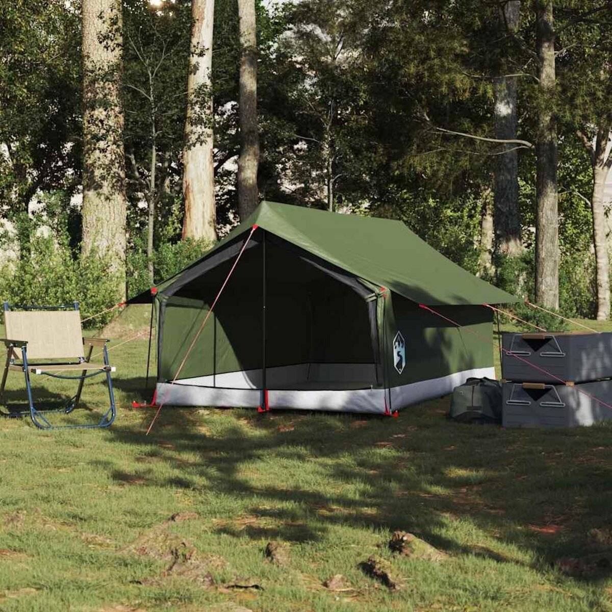 VIDAXL Tente de camping 2 personnes vert olive impermeable