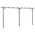 VIDAXL Pergola de jardin Gris 400x40x205 cm Bois de pin impregne