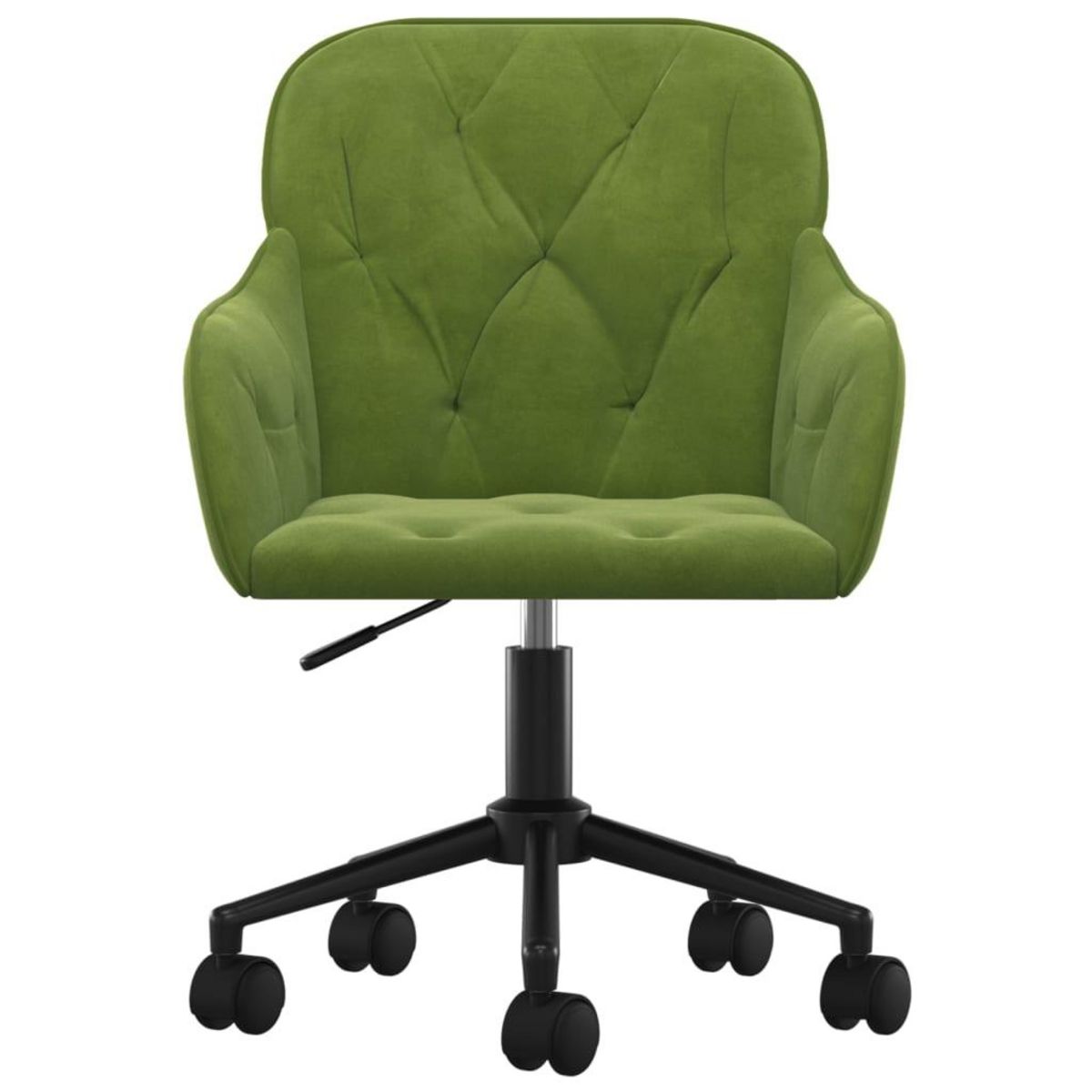 VIDAXL Chaise pivotante de bureau Vert clair Velours