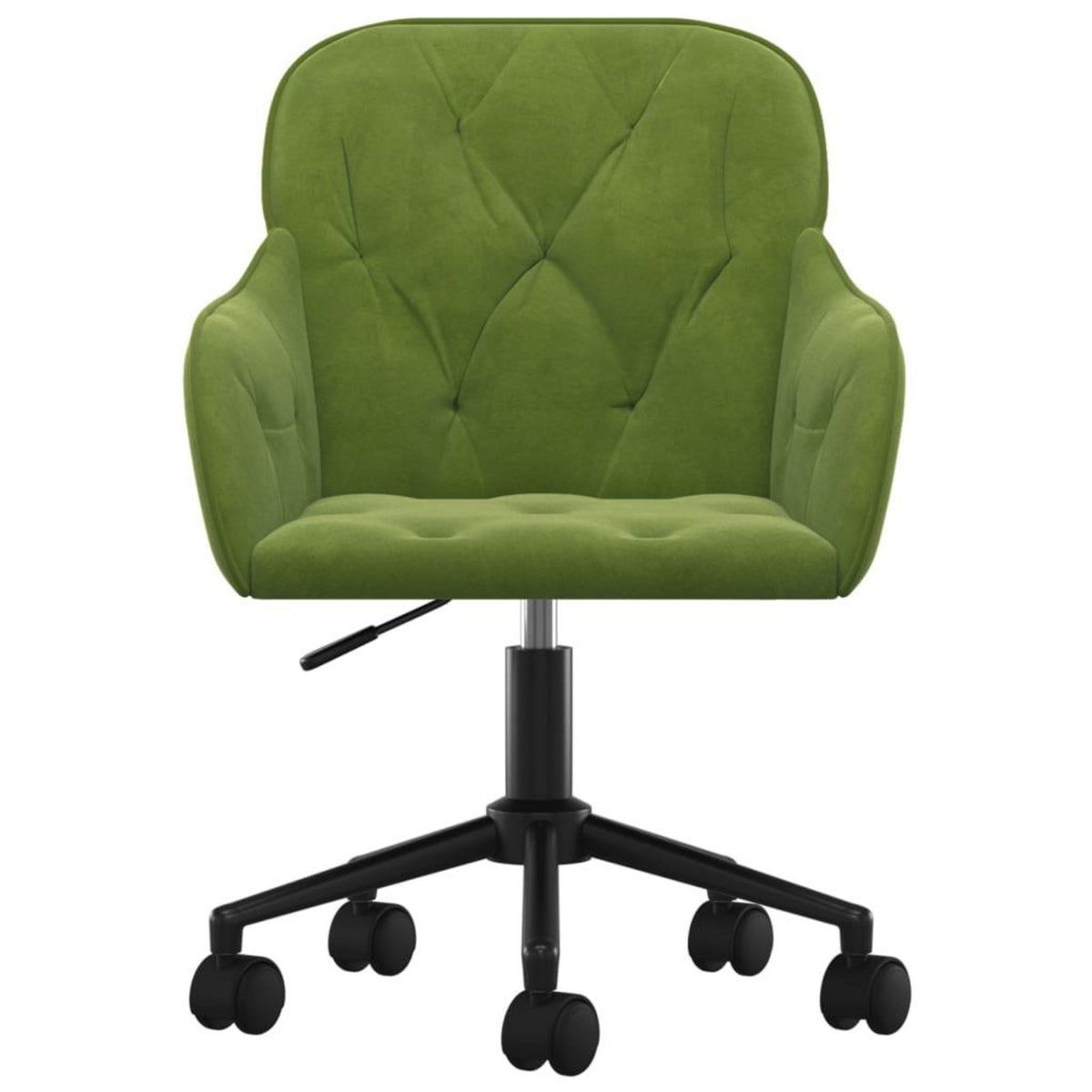 VIDAXL Chaise pivotante de bureau Vert clair Velours