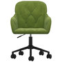 Voir la diapositive 3 : VIDAXL Chaise pivotante de bureau Vert clair Velours