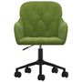 Voir la diapositive 3 : VIDAXL Chaise pivotante de bureau Vert clair Velours