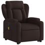 Voir la diapositive 4 : VIDAXL Fauteuil inclinable de massage electrique Marron fonce Tissu