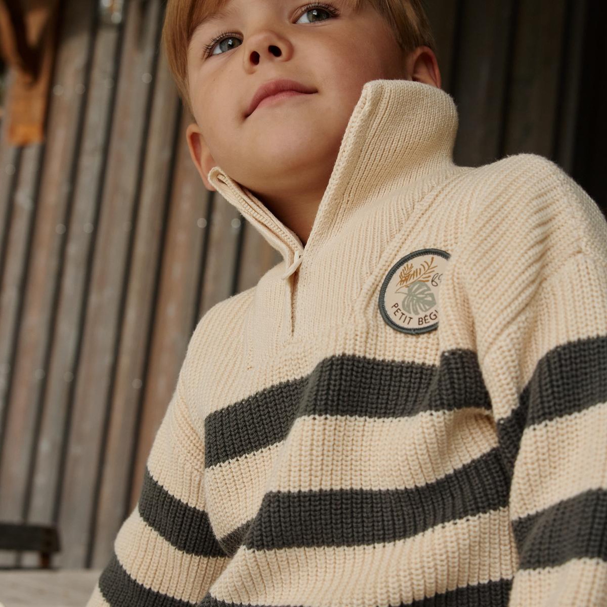 Voir la diapositive 5 : PETIT BEGUIN Pull enfant en tricot Ubatuba