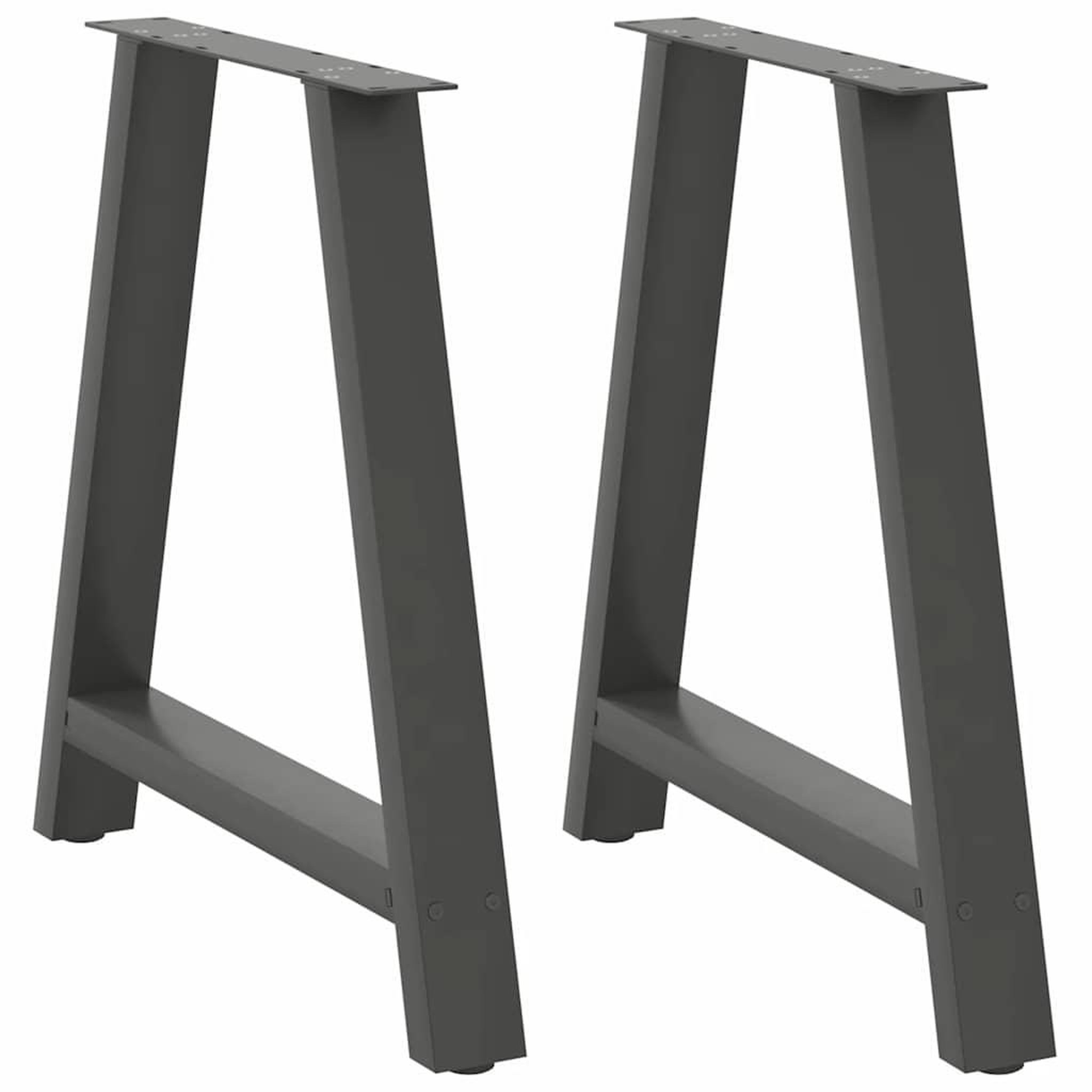 VIDAXL Pieds de table basse forme de A 2 pcs anthracite 70x(72-73) cm