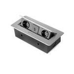 EMUCA SRL Multiconnecteur Atom 26 Lite pour bureau, 265 x 120 mm, Peint en aluminium