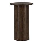 Paris Prix Table d'Appoint Design Nervuré  Bianca  65cm Marron