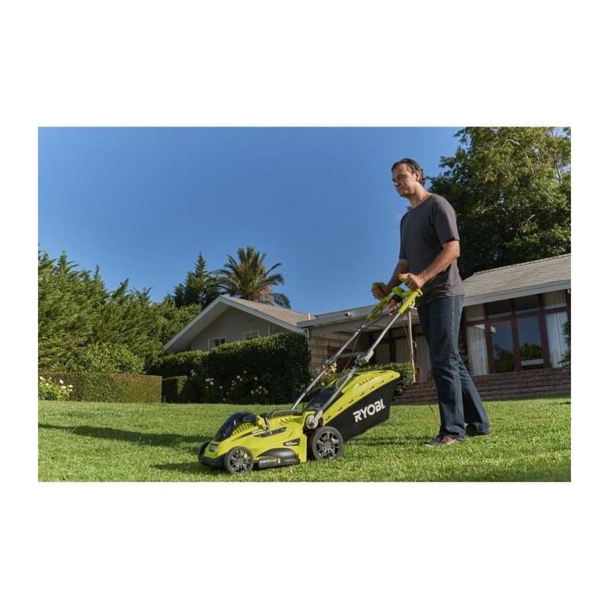 Voir la diapositive 3 : Ryobi Tondeuse électrique RYOBI - 1800W - coupe 40cm - RLM18E40H