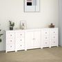 Voir la diapositive 1 : VIDAXL Buffet Blanc 230x35x80 cm Bois massif de pin