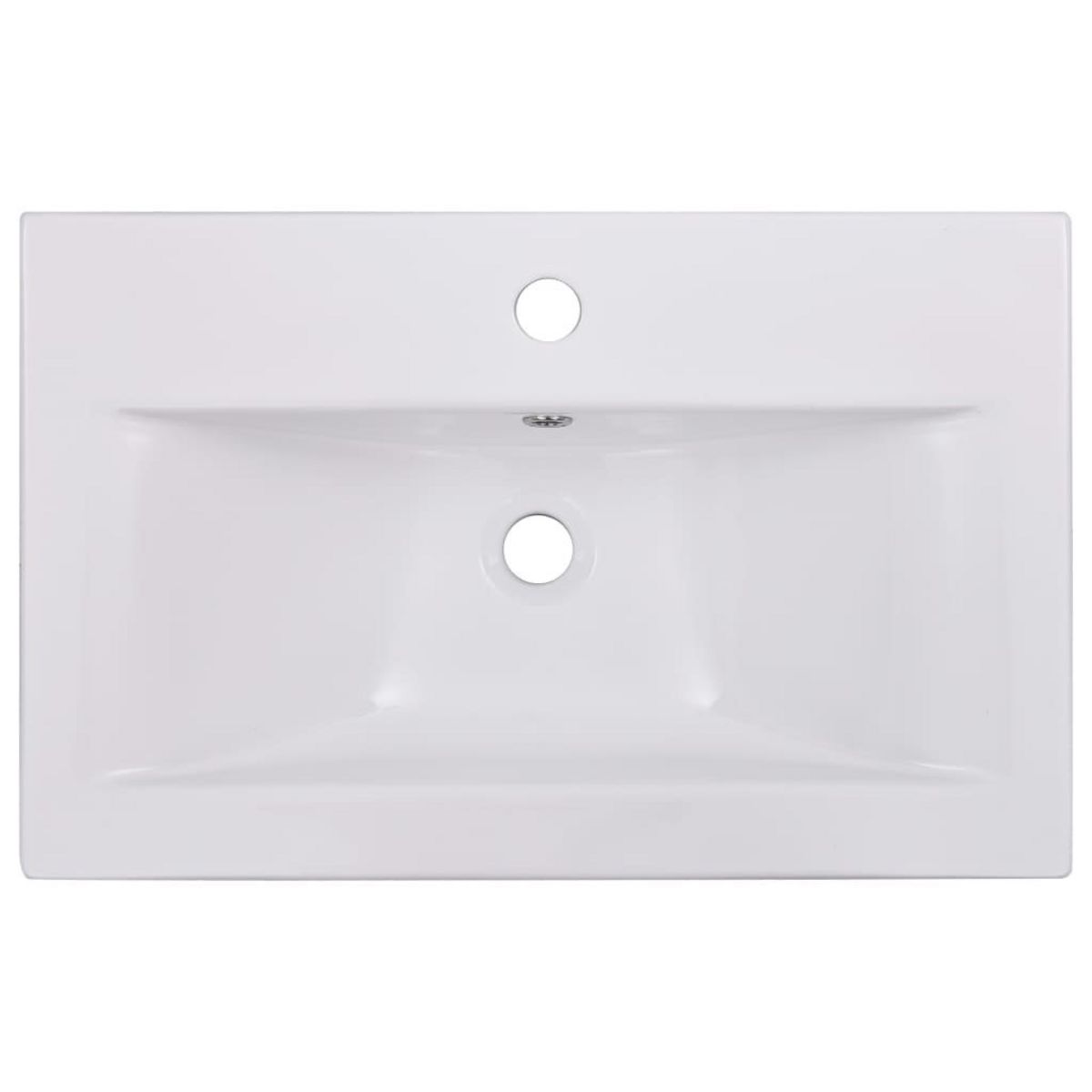 VIDAXL Lavabo encastre 61 x 39,5 x 18,5 cm Ceramique Blanc