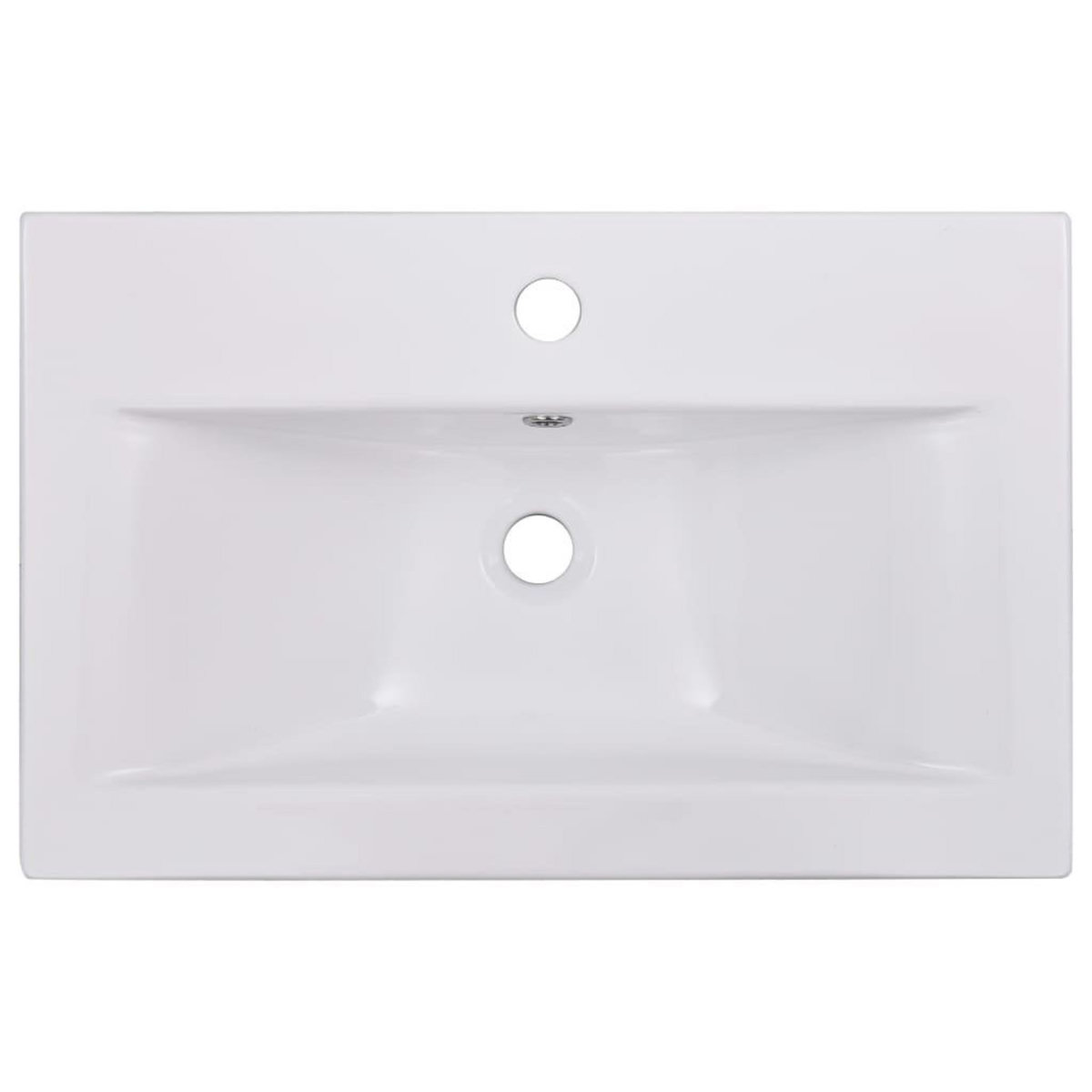 VIDAXL Lavabo encastre 61 x 39,5 x 18,5 cm Ceramique Blanc