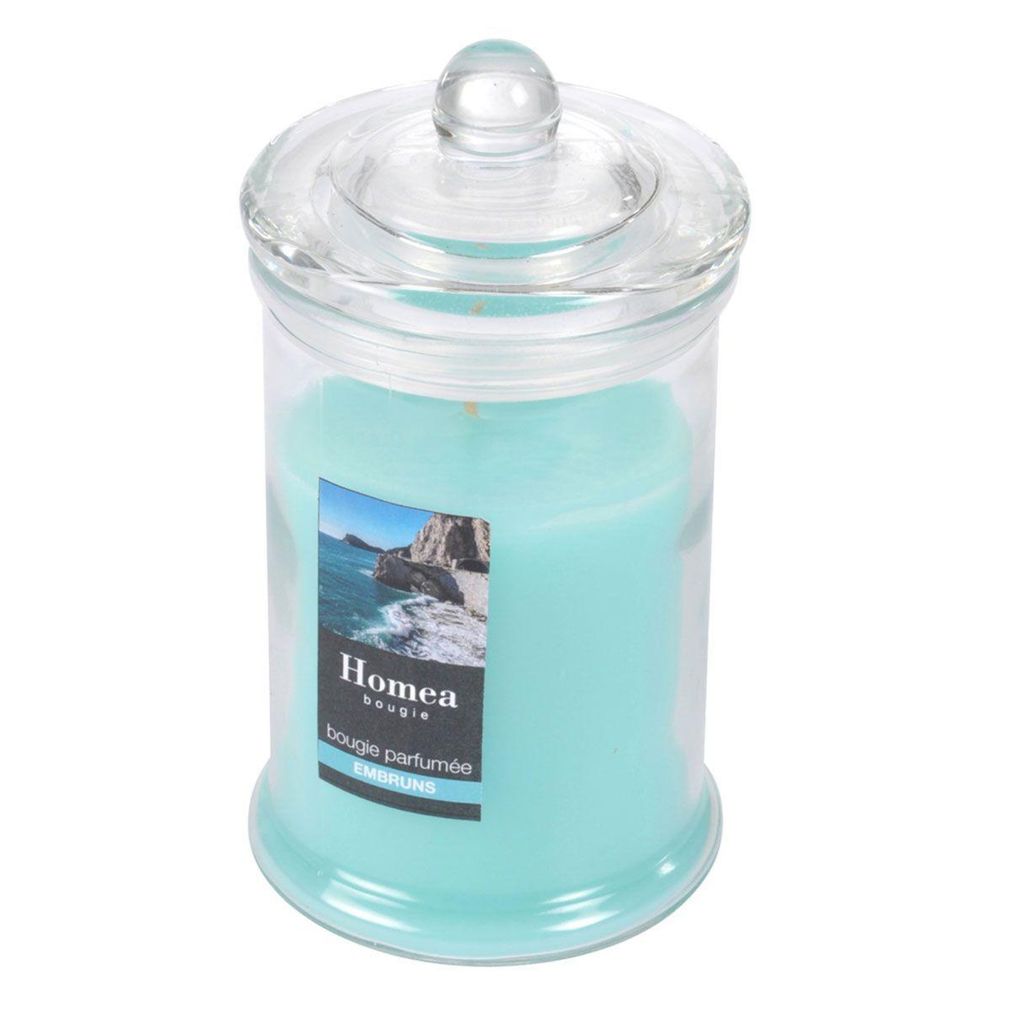 Voir la diapositive 2 : HOMEA Bougie Parfumée Bocal  Essentiel  15cm Embruns