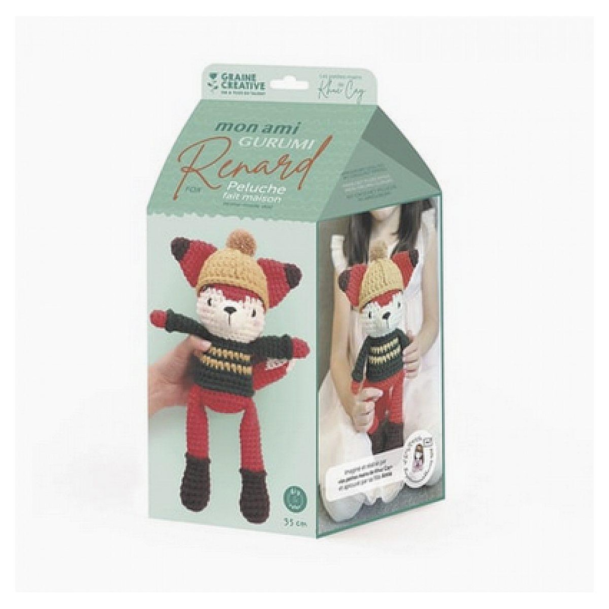 Voir la diapositive 2 : GRAINE CRÉATIVE Kit mon ami gurumi renard