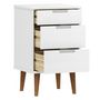 Voir la diapositive 5 : VIDAXL Table de chevet MOLDE Blanc 40x35x65 cm Bois de pin massif