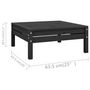 Voir la diapositive 6 : VIDAXL Salon de jardin 8 pcs Noir Bois de pin massif