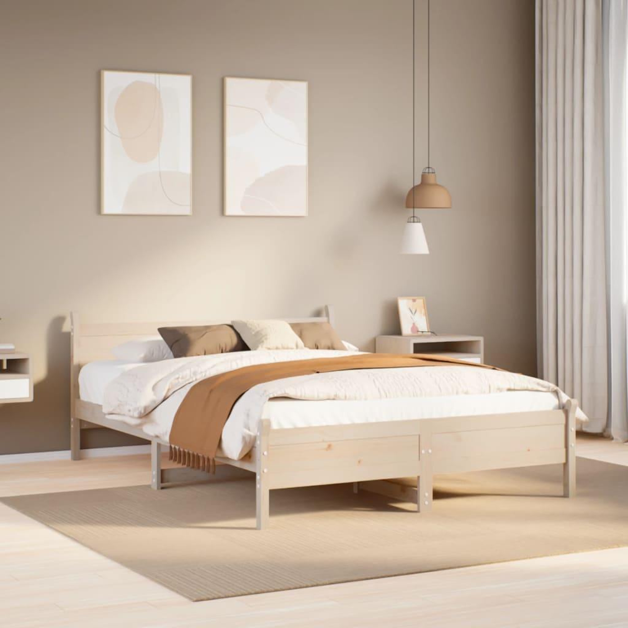 VIDAXL Cadre de lit sans matelas 120x200 cm bois de pin massif