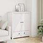 Voir la diapositive 1 : VIDAXL Buffet Blanc 83x41,5x100 cm Bois massif de pin