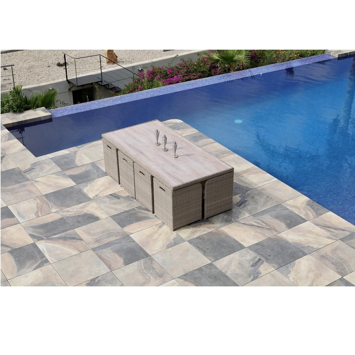 Salon de jardin encastrable 8 personnes ACACIA