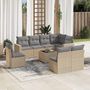 Voir la diapositive 1 : VIDAXL Salon de jardin avec coussins 9 pcs beige resine tressee