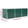 Voir la diapositive 6 : VIDAXL Lit sureleve de jardin Acier galvanise 240x80x77 cm Vert