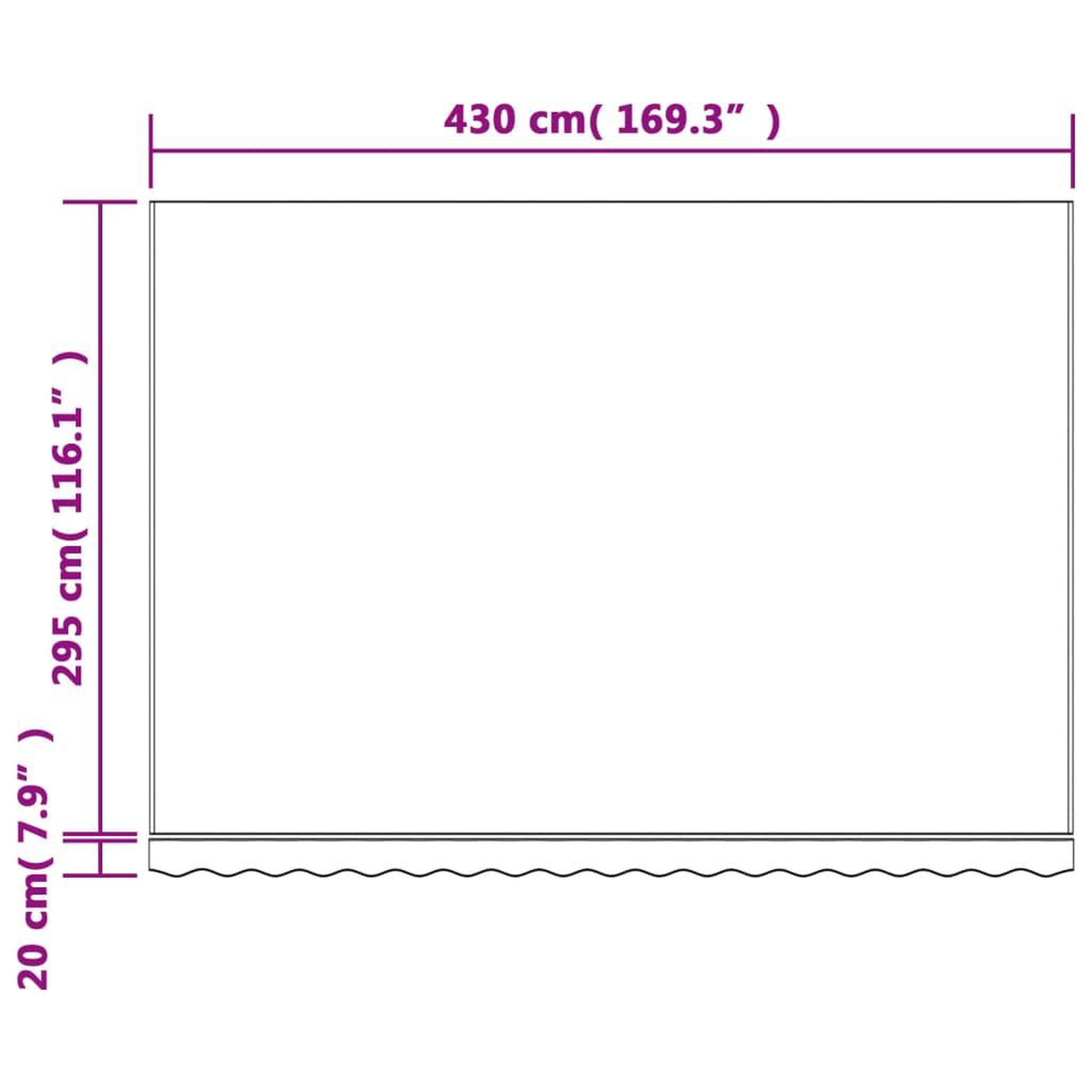 Voir la diapositive 6 : VIDAXL Tissu de remplacement pour auvent rayures multicolores 4,5x3 m
