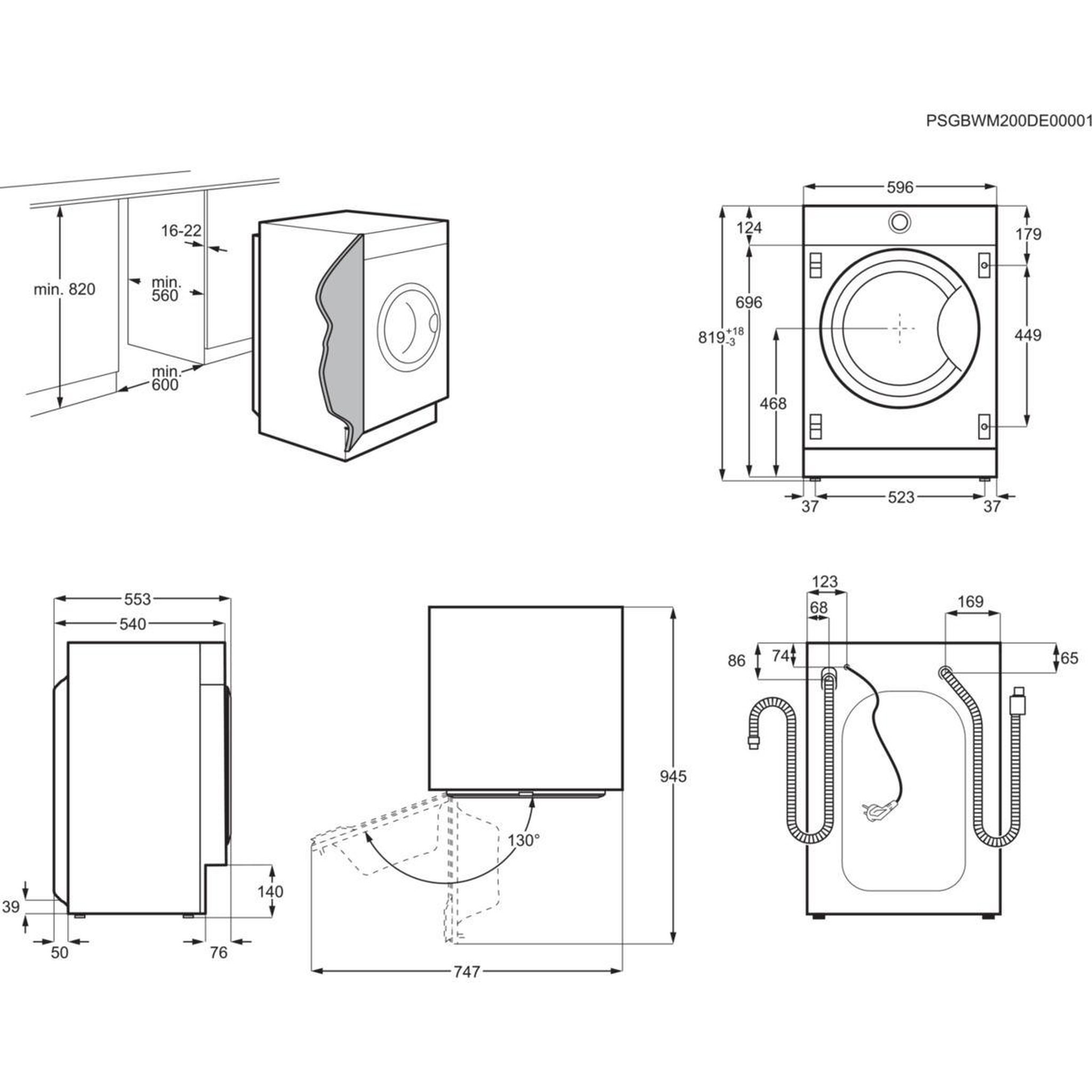 Voir la diapositive 5 : ELECTROLUX Lave linge hublot ew8f3814bi