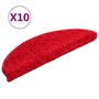Voir la diapositive 2 : VIDAXL Tapis d'escalier 10 pcs 56x17x3 cm Rouge