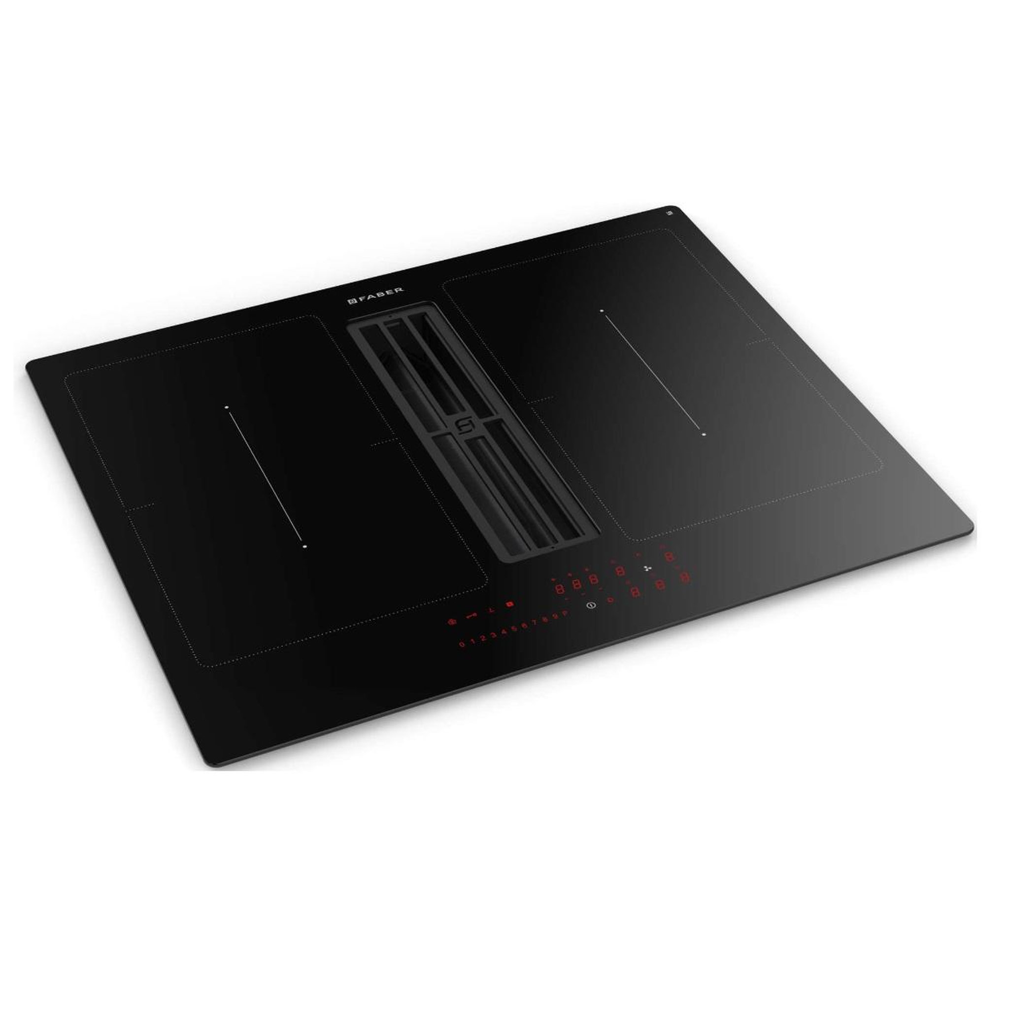 faber Table de cuisson aspirante induction 60cm 4 feux 7400w noir - 5906272