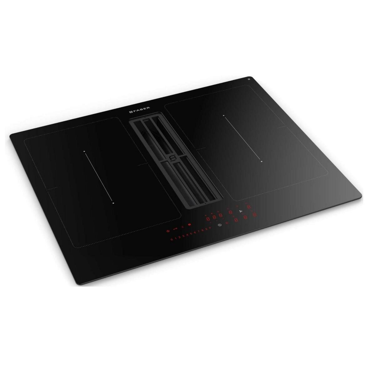 faber Table de cuisson aspirante induction 60cm 4 feux 7400w noir - 5906272