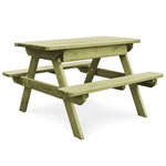 VIDAXL Table de pique-nique pour enfants avec bancs Pinede impregnee