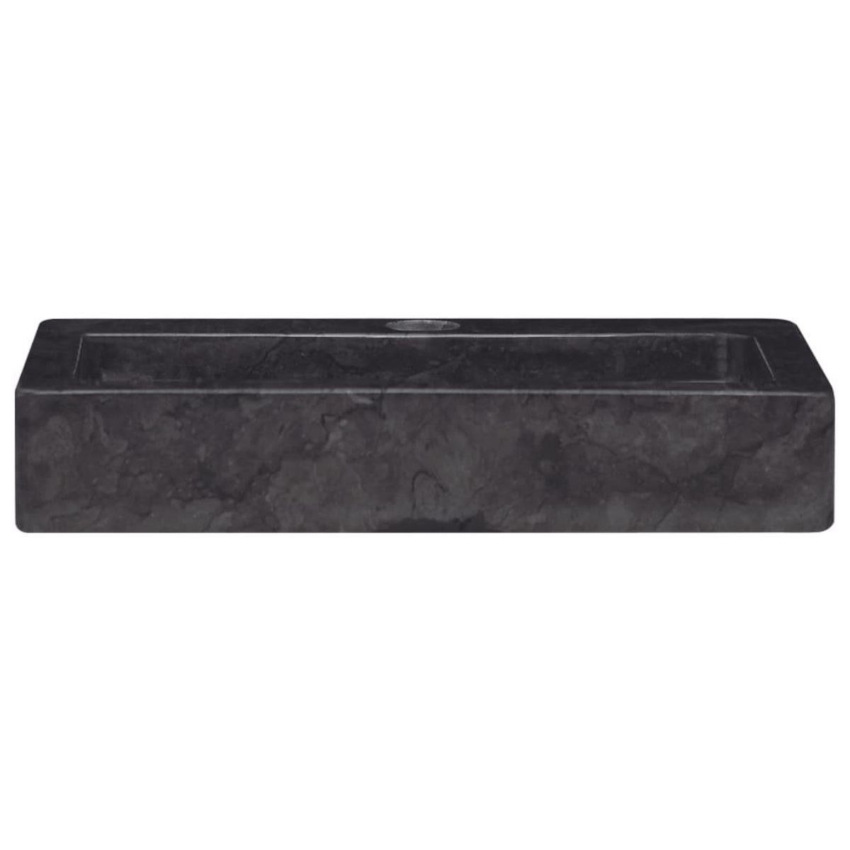 VIDAXL Lavabo mural noir 38x24x6,5 cm marbre